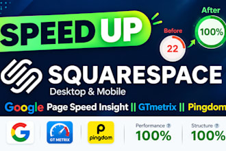 do squarespace speed optimization and google pagespeed insight