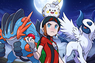 design irl pokemon youtube thumbnails for challenge videos