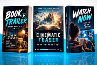 create a cinematic book trailer, teaser or promotional video