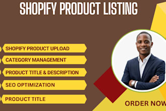 do shopify product listing and product upload
