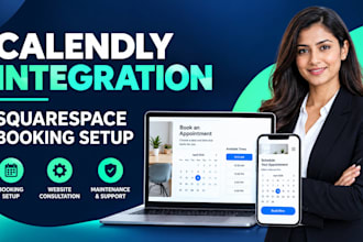set up calendly integration, squarespace website consultation and maintenance