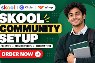 create skool online courses, curriculum and manage your community, skool content