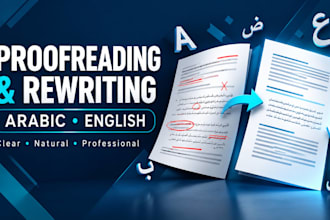 proofread and rewrite arabic and english content professionally