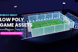 create optimized low poly roblox game assets