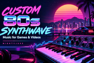 create custom 80s synthwave and retro game music