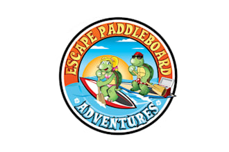 design escape paddle board adventures logo
