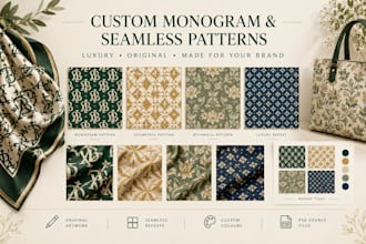 design luxury monogram and seamless patterns for your brand
