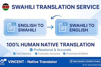 translate swahili documents, pdf and certificates kenyan swahili