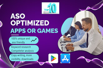 provide aso expert services for app and game optimization