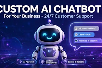 a custom ai chatbot for website or business