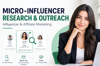 do micro influencer research and outreach for influencer and affiliate marketing