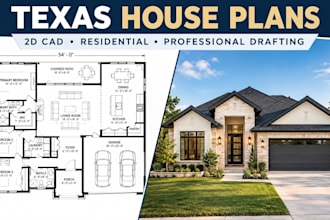 draw professional residential house floor plans