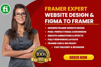 design a framer website and convert figma to framer