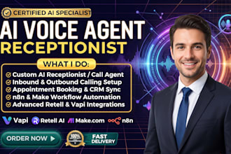 do retell ai voice agent vapi receptionist voiceflow livekit using n8n workflow