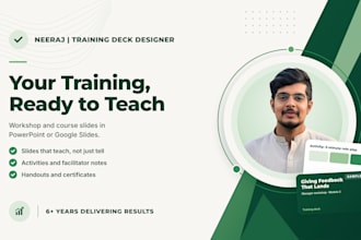design training and workshop presentations in powerpoint or google slides