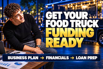create a full food truck business plan for startup funding and bank loans