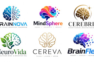 design a professional neuroscience, psychology health, intelligence brain logo