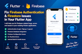 fix flutter firebase authentication and firestore issues