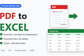 convert pdf invoices and scanned documents to excel with ai data extraction