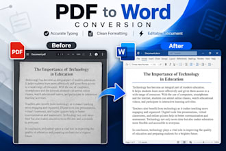 do accurate typing, copy typing and PDF to word conversion