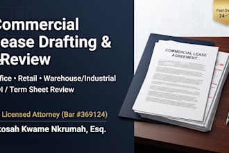 draft a custom commercial lease agreement as a US attorney