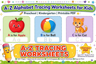 design custom kids tracing worksheets