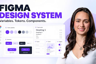 build a scalable figma design system with variable tokens and component in 24hrs