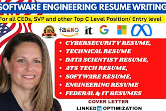 write software engineering resume, IT, tech, cybersecurity, faang ats resume