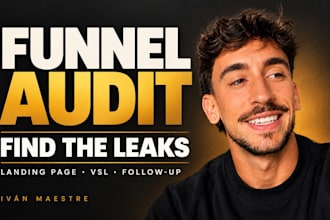 audit your sales funnel and landing page for conversion optimization