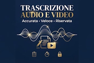 transcribe audio and video in italian accurately, tabelle