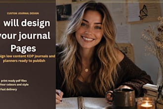 design low content KDP journals and planners ready to publish