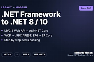migrate your dotnet framework app to dotnet 8 or 10