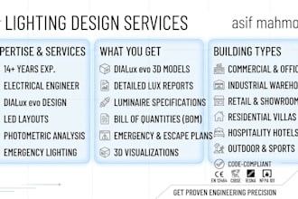design code compliant dialux evo 3d lighting designs and led layouts