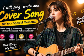 sing write and cover a custom song for your wedding anniversary and birthday