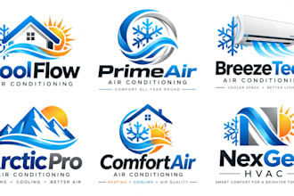 design a professional hvac, cooling, heating, ventilation air conditioning logo