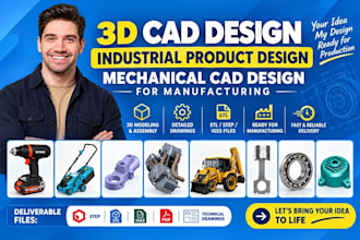 3d cad design industrial product design mechanical cad design for manufacturing