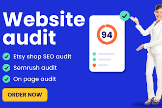 website audit, etsy SEO audit, semrush audit, on page audit shopify website
