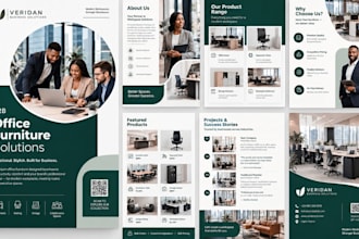 design a professional b2b sales brochure product sell sheet