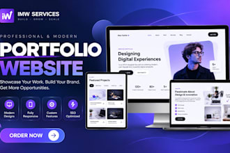 develop a modern professional portfolio website