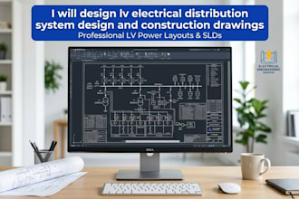 design lv electrical distribution system design and construction drawings