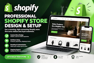 create a shopify store, design redesign shopify store, build shopify website