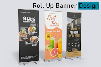 design roll up banner, retractable banner or standee