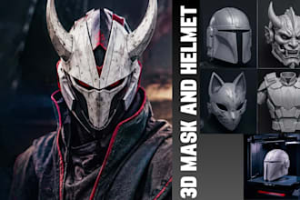 sculpt printable 3d mask 3d helmet 3d cosplay mask 3d armor for 3d printing