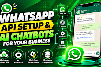 do whatsapp business API setup and build a whatsapp chatbot