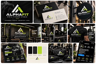design a professional gym, fitness studio, or personal trainer logo