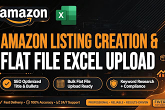 create amazon listing and flat file excel upload