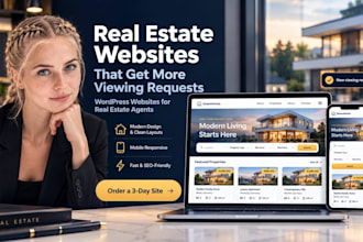 build a wordpress website for real estate agents, listings and leads