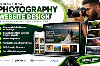 design pixieset website squarespace photography website pixpa portfoilio website