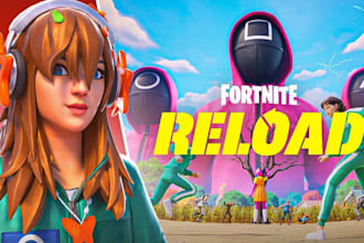 3d and eye catching fortnite gaming video thumbnail
