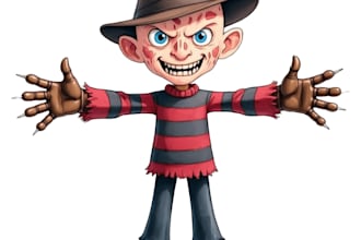 create custom horror cartoon stickers